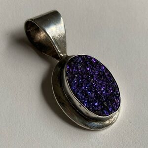 Druzy Pendant sterling silver